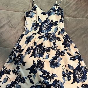 Blue Flowered Dress/ M